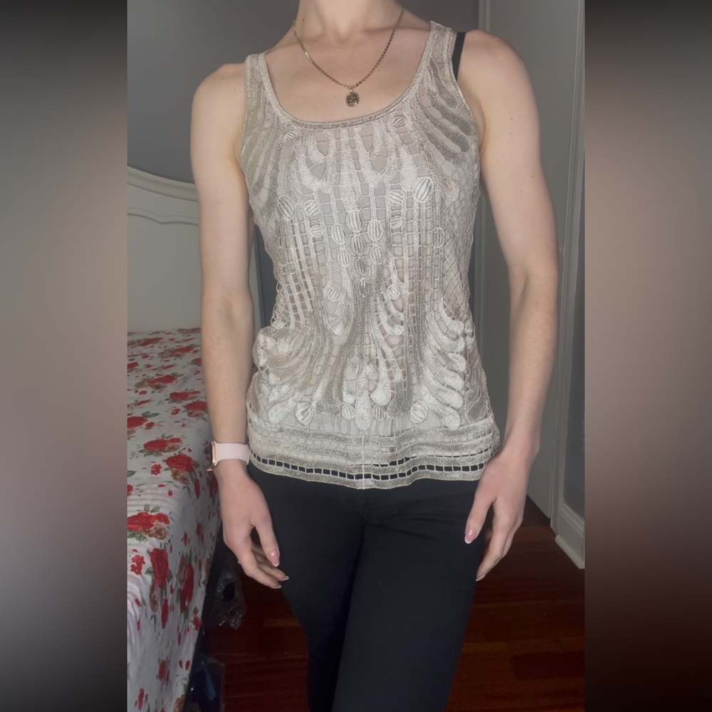 Cream blouse